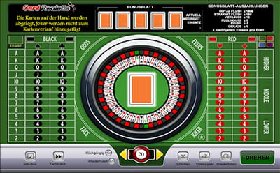 Das CasinoClub hat als eines der wenigen Online Casinos Card Roulette im Sortiment