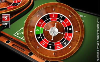 Spielszene beim Mini Roulette von NetEnt