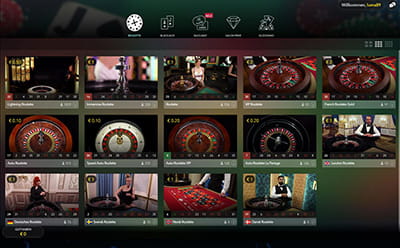 Live Casino Roulette Lobby